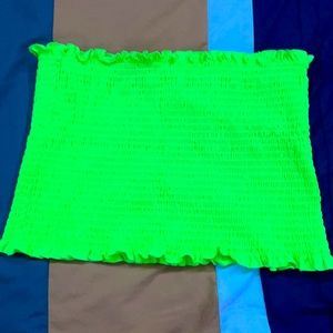 Neon green tube top